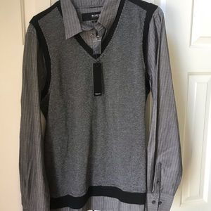 Men’s dress shirt two in one